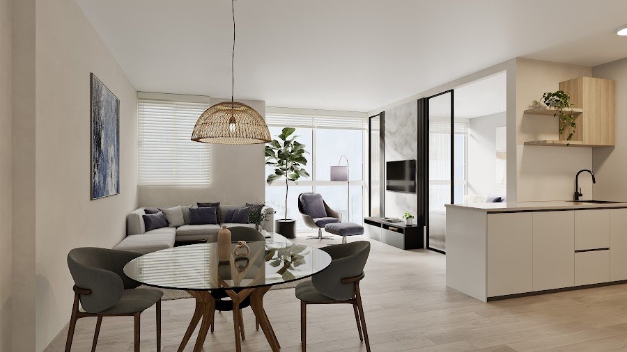 Render de apartamento en Seaside House