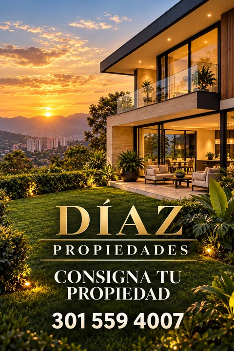 Díaz Propiedades: consigna tu propiedad. Llama al 301 559 4007